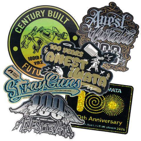 ANEST IWATA 100th Anniversary Sticker Pack